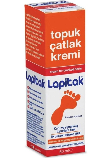 Topuk Çatlak Kremi 60 ml Hızlı Emilim Allantoinli Paraben İçermeyen Yoğun Nemlendirici fiyatları