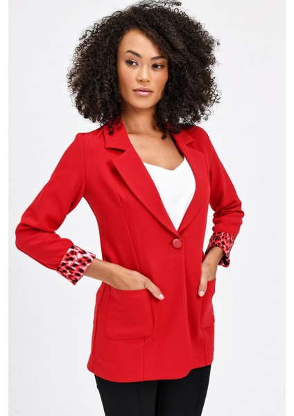 Yakalı Cepli Uzun Kol Kolu İsterse Katlanabilen Pamuklu Kumaş Blazer Ofis Ceket modelleri