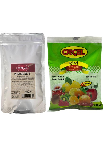 Kivi + Karadut Aromalı Içecek Tozu Oralet Çay 300GR.X 2 Adet