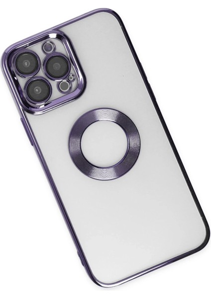 Apple iPhone 14 Pro Max Tavro Kapak – Renkli Çerçeve & Slim Stil - Mor modelleri