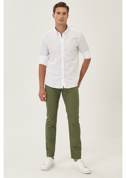 Erkek Haki Kanvas Slim Fit Dar Kesim %100 Pamuk 5 Cep Pantolon fiyatları