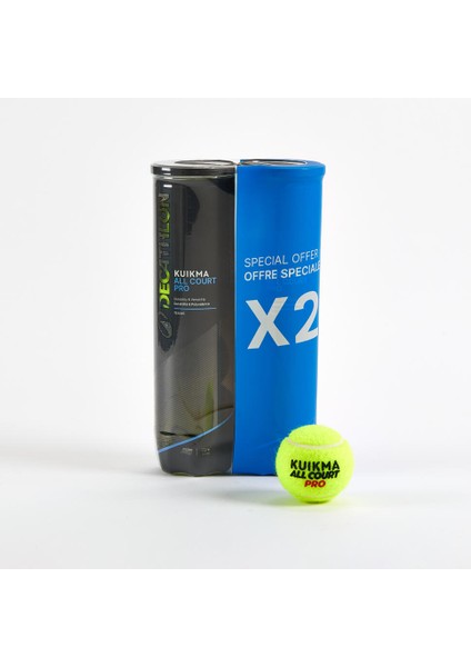 Artengo Tenis Topu - 2x4 Adet - Çok İşlevli - Sarı - Comfort Pro