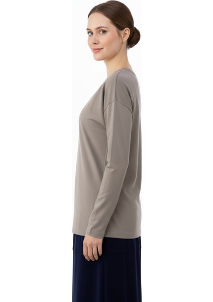 Kadın Anne Bluz Viskon Penye Kumaş Hafif V Yakalı Kolyem Model Battal Beden Rahat Tam Kalıp fiyatları