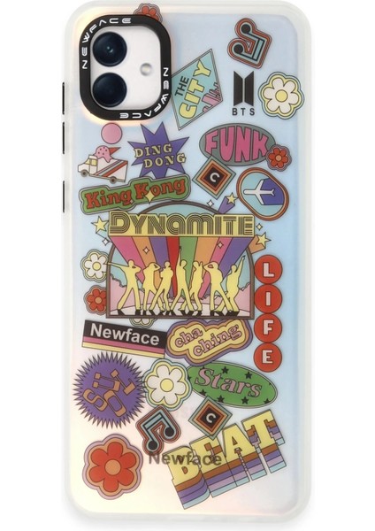 Samsung Galaxy A04 Premium Sticker Case (Stickerlı Kılıf) - Renkli Kawaii Y2K Tasarım - Desen - 14 indirimleri