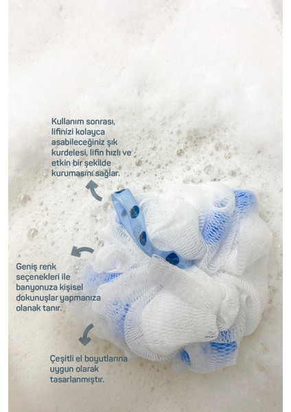 Banyo Lifi Seti 6 Adet BPA ve Ftalat İçermeyen Çevre Dostu Tüm Cilt Tipleriyle Uyumlu