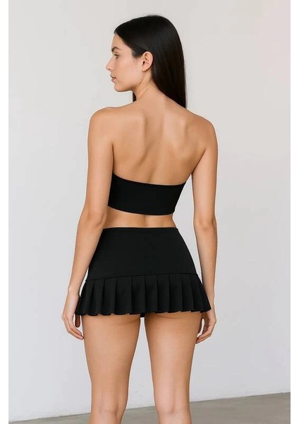 Venlisa Dantel Detaylı Pileli Mini Etek V9500 fiyatları