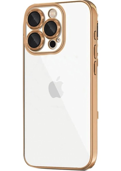 Apple iPhone 16 Pro Max Crystal Shield Lensli Silikon (Lens Protector / Kamera Koruyucu Kılıf) - Desert