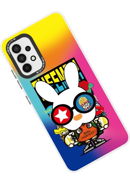 Samsung Galaxy A33 5g Premium Sticker Case (Stickerlı Kılıf) - Renkli Kawaii Y2K Tasarım - Desen - 10 indirimleri