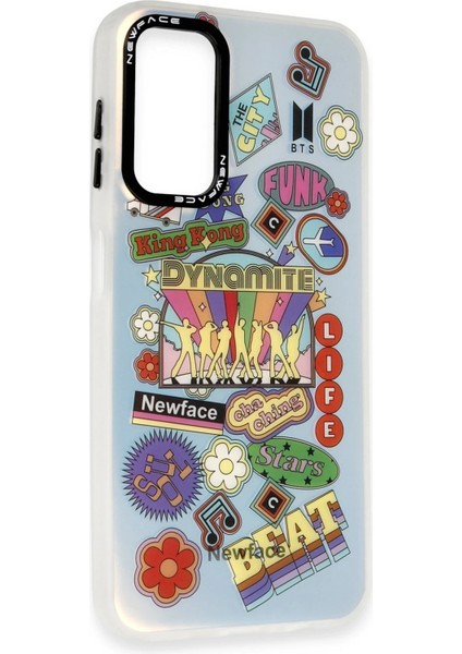 Samsung Galaxy A24 4g Premium Sticker Case (Stickerlı Kılıf) - Renkli Kawaii Y2K Tasarım - Desen - 14 fırsatları