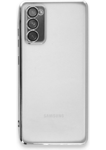Samsung Galaxy S20 Fe Crystal Shield Lensli Silikon (Lens Protector / Kamera Koruyucu Kılıf) - Gümüş fiyatları