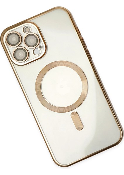 Apple iPhone 13 Pro Max Magneticedge Kılıf - Gold modelleri