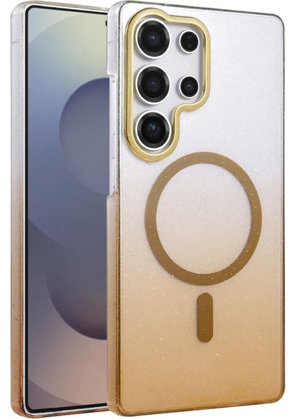 Samsung Galaxy S25 Ultra Selene Shine Magsafe Case – Elegant Glossy Kılıf (Işıltılı Premium Kapak) - Çöl Titanyum fırsatları