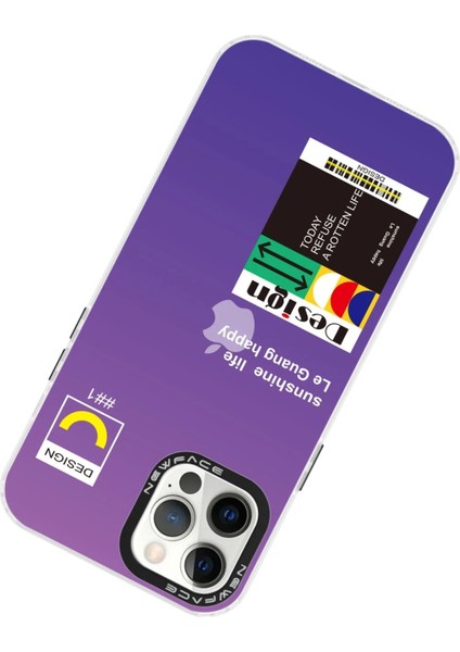 Apple iPhone 12 Pro Max Premium Sticker Case (Stickerlı Kılıf) - Renkli Kawaii Y2K Tasarım - Desen - 4 modelleri