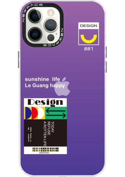 Apple iPhone 12 Pro Max Premium Sticker Case (Stickerlı Kılıf) - Renkli Kawaii Y2K Tasarım - Desen - 4 fırsatları