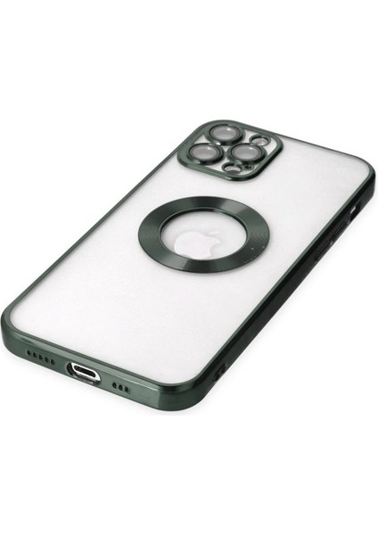 Apple iPhone 12 Pro Max Tavro Kapak – Renkli Çerçeve & Slim Stil - Köknar Yeşili fırsatları