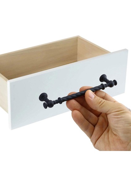 Mobilya Mutfak Dolabı Çekmece Dolap Kapak Kulpu Kulpları Kulbu (128 Mm-12.8 Cm) Mat Siyah Kulp fırsatları