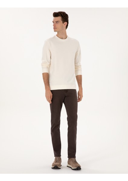 Erkek Kahverengi Slim Fit Jean Pantolon 50317247-VR029 modelleri