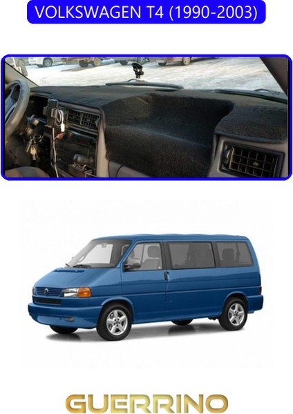 Volkswagen T4 (1990-2003)TORPİDO Koruma Halısı Mavi Kenar