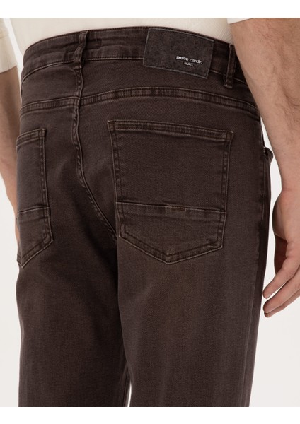 Erkek Kahverengi Slim Fit Jean Pantolon 50317247-VR029