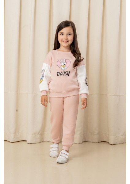 Kız Çocuk Taşlı Kalp Daisy Şardonlu 2'li Takım - 6307/6308 fiyatları