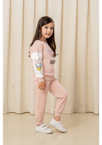 Kız Çocuk Taşlı Kalp Daisy Şardonlu 2'li Takım - 6307/6308 modelleri