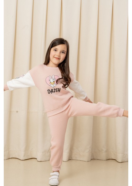 Kız Çocuk Taşlı Kalp Daisy Şardonlu 2'li Takım - 6307/6308 fırsatları