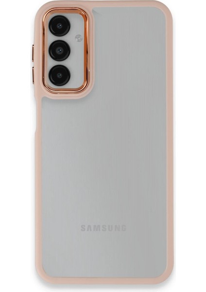 Samsung Galaxy A24 4g Elegant Clear Case (Şeffaf Kılıf) - Stylish Protective Cover - Pudra