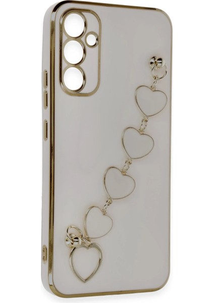 Samsung Galaxy A34 5g Elegant Charm Case (Kalpli Zincirli Kılıf) Elegant Silicone Cover - Pudra fiyatları