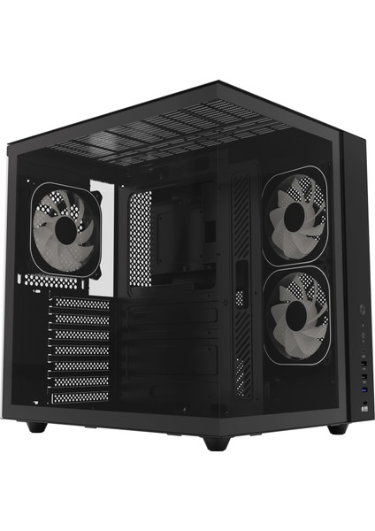 HC510 650W 80+ Bronze Argb Akvaryum Atx Mid Tower Siyah Gaming Kasa fiyatları