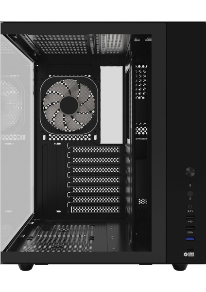 HC510 650W 80+ Bronze Argb Akvaryum Atx Mid Tower Siyah Gaming Kasa fırsatları