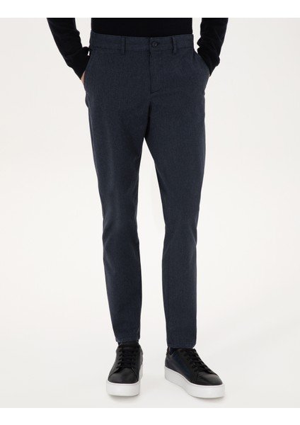 Erkek Lacivert Slim Fit Kanvas Pantolon 50317228-VR033 fiyatları