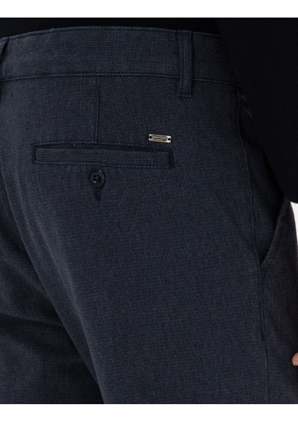 Erkek Lacivert Slim Fit Kanvas Pantolon 50317228-VR033