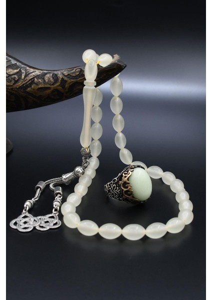 Fosforlu Tesbih Karanlıkta Parlayan ve 925 Ayar Gümüş Yüzük Fosforlu 902282 fiyatları