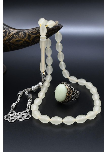 Fosforlu Tesbih Karanlıkta Parlayan ve 925 Ayar Gümüş Yüzük Fosforlu 902282 modelleri