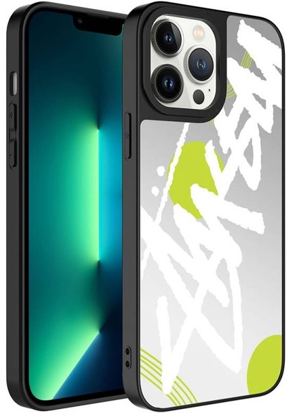 Apple iPhone 14 Pro Max Uyumlu Mirror Kapak Kapak Yazı