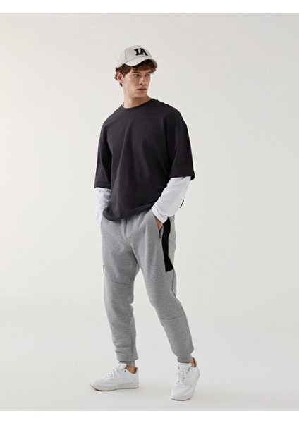 Lcw Casual Gri Standart Kalıp Erkek Kalın Jogger Eşofman Altı