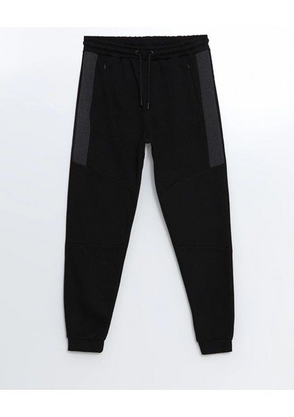 Lcw Casual Siyah Standart Kalıp Erkek Kalın Jogger Eşofman Altı