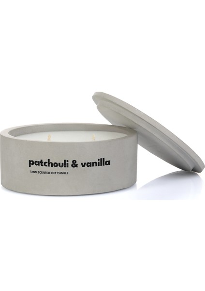 Dekoratif El Yapımı Yatay Mum : Çift Fitilli : Kokulu Soya Mum : Patchouli & Vanilla modelleri