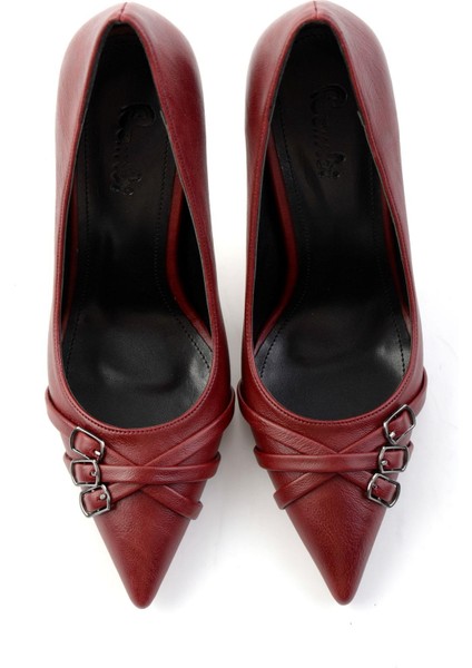 Bordo Kadın Klasik Topuklu Ayakkabı K01565015242 fırsatları