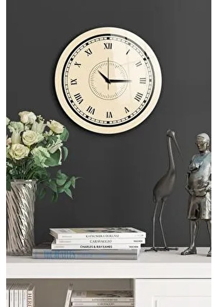 Cam Duvar Saati Yuvarlak 1063 30 x 30 cm