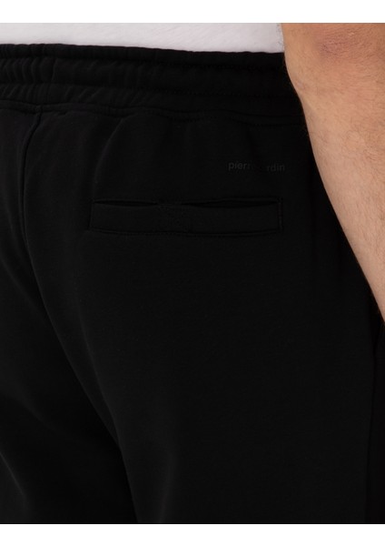 Erkek Siyah Slim Fit Nervürlü Düz Paça Eşofman Altı 50317659-VR046