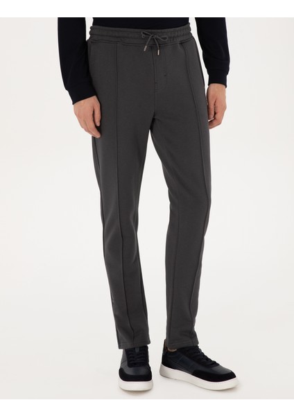 Erkek Antrasit Slim Fit Nervürlü Düz Paça Eşofman Altı 50317659-VR006 fiyatları