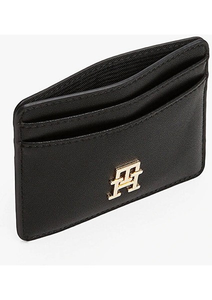 Th Icon Orta Boy Fermuarlı Monogram Kapaklı Kadın Siyah Cüzdan AW0AW17743BDS fiyatları