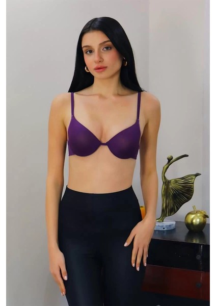 Kadın Destekli Balenli Sütyen Mor fırsatları