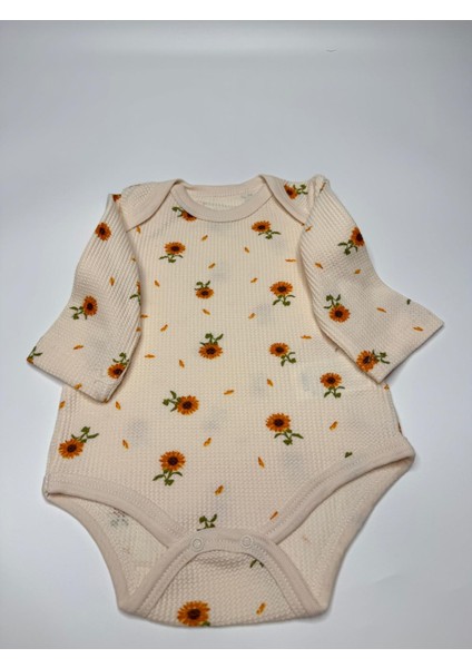 Ayçiçek Desenli Waffle Kumaş 2 Li Zıbınlı Takım fiyatları