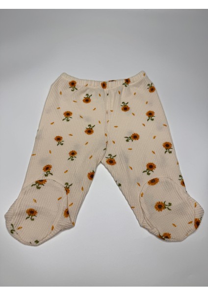 Ayçiçek Desenli Waffle Kumaş 2 Li Zıbınlı Takım modelleri