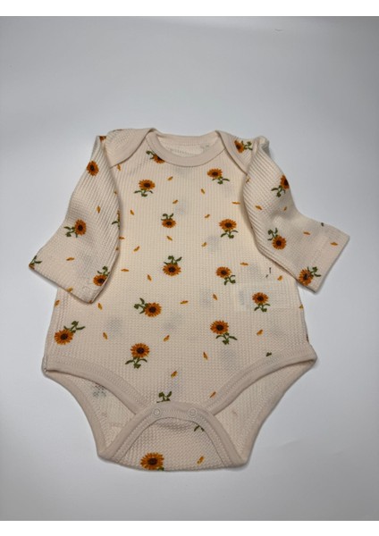 Ayçiçek Desenli Waffle Kumaş 2 Li Zıbınlı Takım indirimleri