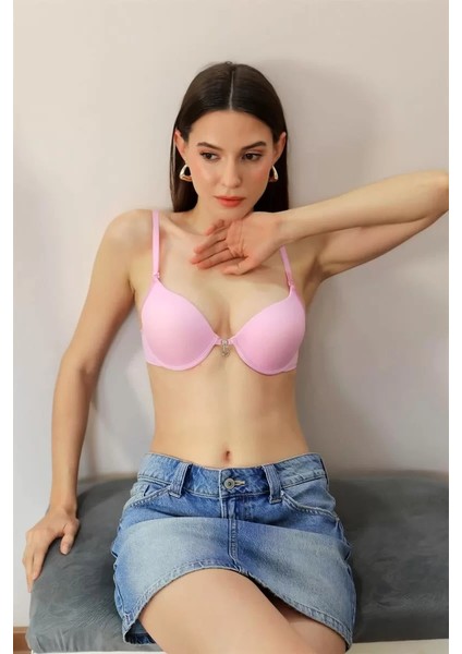 Kadın Destekli Balenli Sütyen Pembe fiyatları
