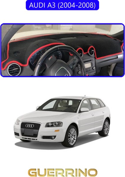 Audı A3 (2004-2008)TORPİDO Koruma Halısı Mavi Kenar