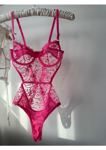 Dantelli Desteksiz Balenli Tül Body/bodysuit - B Cup 75-80-85-90 modelleri
